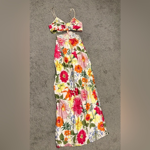 Reformation New Poppies Silk Maxi Dress Size 8 - Picture 16 of 16